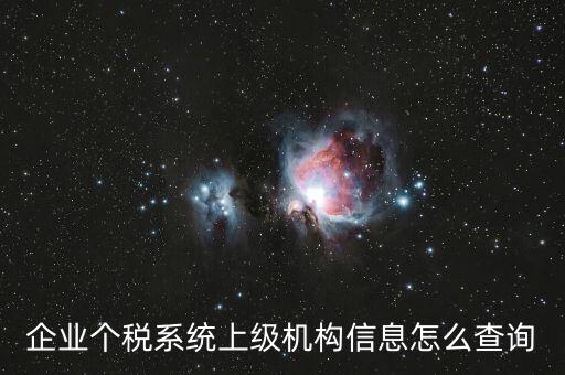 如何查詢納稅人的主管稅務(wù)機關(guān)，企業(yè)個稅系統(tǒng)上級機構(gòu)信息怎么查詢