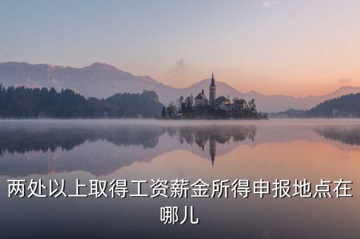 兩處所得如何申報工資，兩處以上取得工資薪金所得申報地點在哪兒