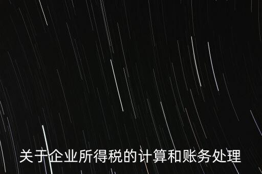 如何處理 政府 與企業(yè)所得稅，企業(yè)所得稅怎么做賬務處理