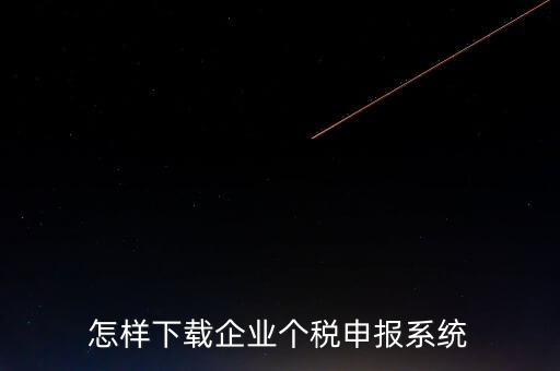 聊城個稅申報系統(tǒng)如何下載，怎樣下載企業(yè)個稅申報系統(tǒng)