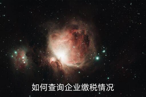 如何查詢企業(yè)繳稅情況，去哪里可以查到一個(gè)企業(yè)的納稅狀況