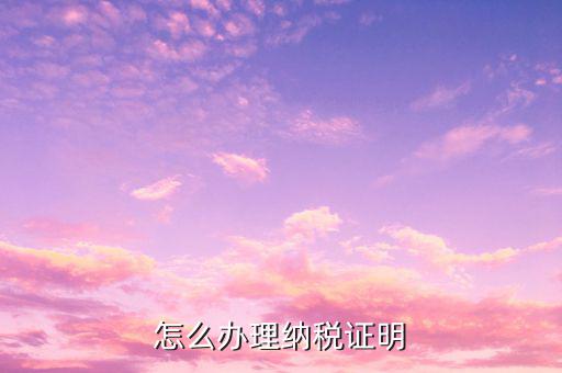 如何打印國(guó)稅納稅證明，打印納稅證明怎么個(gè)流程