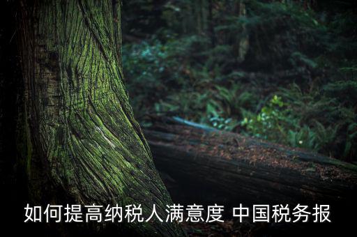 如何落實(shí)便民春風(fēng)行動，如何提高納稅人滿意度 中國稅務(wù)報(bào)
