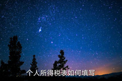 個(gè)人所得稅表如何填寫(xiě)，個(gè)稅表怎么填