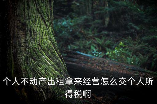 個(gè)人出租不動(dòng)產(chǎn)如何納稅，個(gè)人房產(chǎn)出租應(yīng)如何納稅 住宅可按5稅率征收