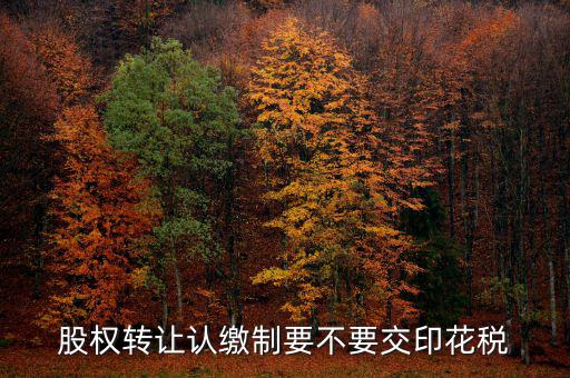 認(rèn)繳制股權(quán)轉(zhuǎn)讓如何繳納印花稅，股權(quán)轉(zhuǎn)讓怎么繳納印花稅