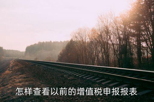 如何查詢退稅歷史信息，怎樣查看以前的增值稅申報報表