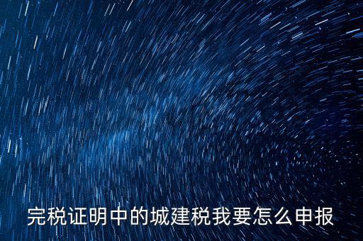 城市維護(hù)建設(shè)稅如何報(bào)稅，城建稅申報(bào)