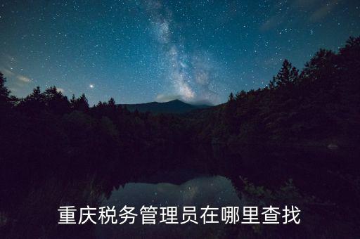 國稅網(wǎng)站如何查詢管理員，重慶稅務(wù)管理員在哪里查找