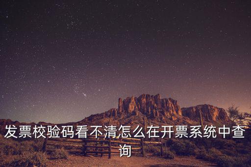 發(fā)票校驗碼看不清怎么在開票系統中查詢