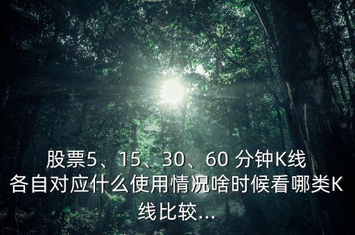 股票5、15、30、60 分鐘K線各自對(duì)應(yīng)什么使用情況啥時(shí)候看哪類K線比較...