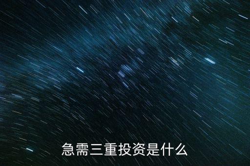重復(fù)性投資是什么，急需三重投資是什么