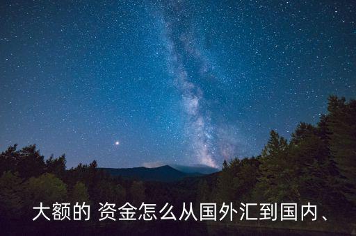  大額的 資金怎么從國(guó)外匯到國(guó)內(nèi)、