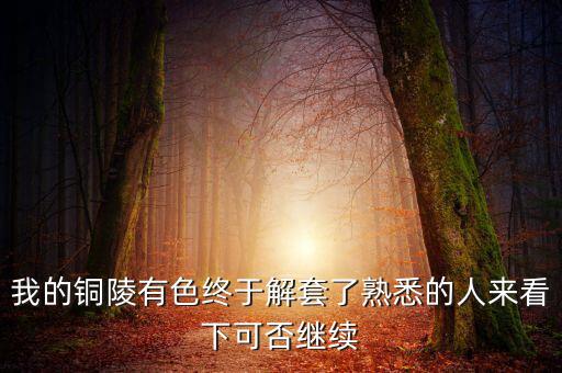 銅陵有色為什么停牌，銅陵有色停牌復牌后股價從10幾元到3元多