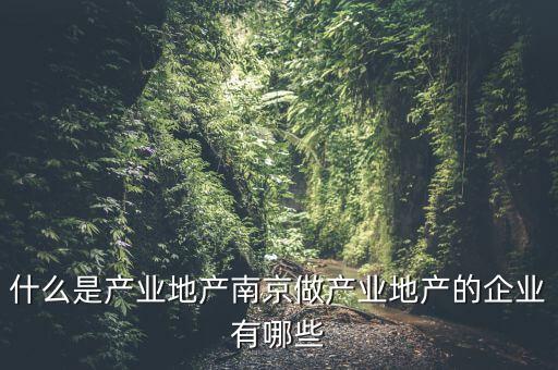 什么是產(chǎn)業(yè)地產(chǎn)，總是說(shuō)產(chǎn)業(yè)地產(chǎn)的可是連什么是產(chǎn)業(yè)地產(chǎn)我還是不知道啊