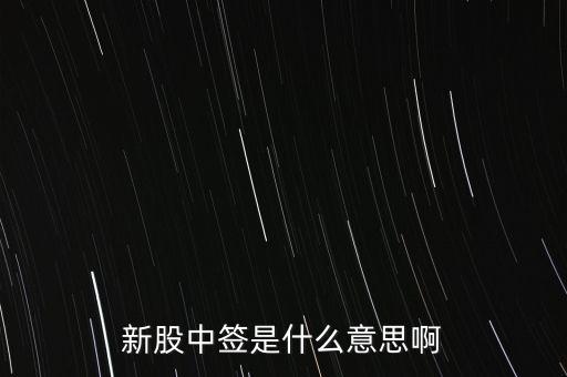 中簽號(hào)什么意思，新股的中簽號(hào)在哪里查詢呀