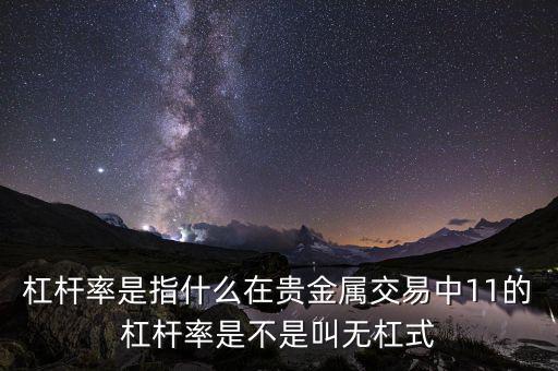 杠桿率是什么意思，桿杠率的詳細(xì)解釋
