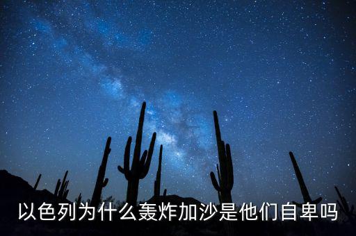 為什么以色列轟炸加沙沒人管，為什么以色列到處侵略他國而沒有人管管他制裁他