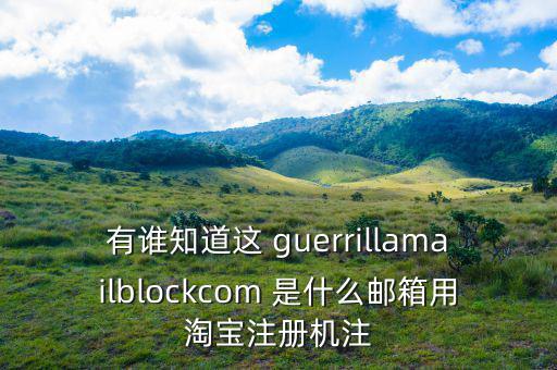 委內(nèi)瑞拉用什么郵箱，有誰知道這 guerrillamailblockcom 是什么郵箱用淘寶注冊機注