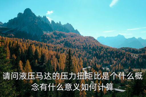 請(qǐng)問液壓馬達(dá)的壓力扭矩比是個(gè)什么概念有什么意義如何計(jì)算