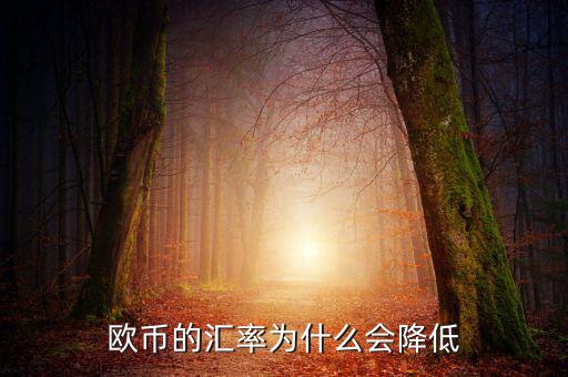 歐元為什么下跌，歐元下跌的真正原因是什么