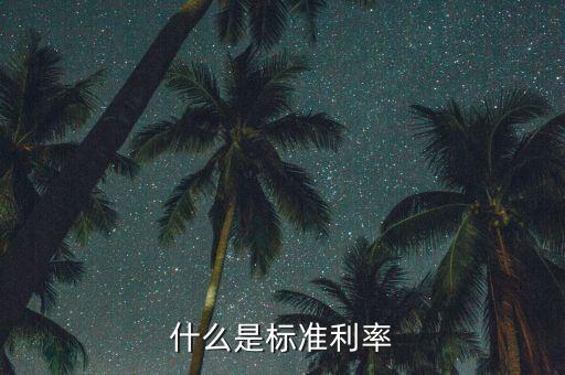 利率屬于什么指標(biāo)，什么是標(biāo)準(zhǔn)利率