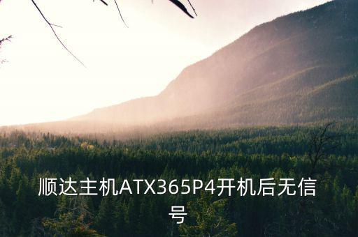 南方保本順達為什么沒有代碼，順達主機ATX365P4開機后無信號