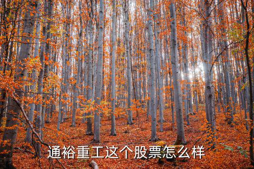 通裕重工是什么板塊，通裕重工這個股票怎么樣