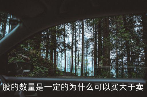 為什么可以買超過100萬股，股的數(shù)量是一定的為什么可以買大于賣