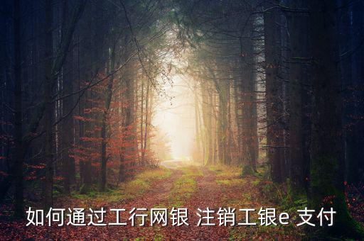 沒(méi)開通網(wǎng)上銀行怎么注銷e支付,自助注銷結(jié)束并立即生效!