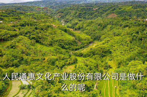 人民惠通干什么的，人民通惠文化產業(yè)股份有限公司是做什么的呢