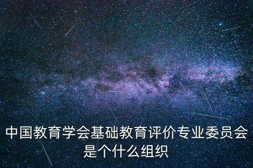 中國(guó)教育學(xué)會(huì)基礎(chǔ)教育評(píng)價(jià)專(zhuān)業(yè)委員會(huì)是個(gè)什么組織