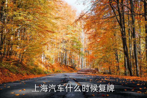 金杯汽車什么時候復牌，上海汽車什么時候復牌