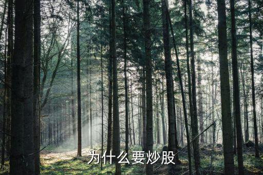 為什么要炒股，人為什么要炒股