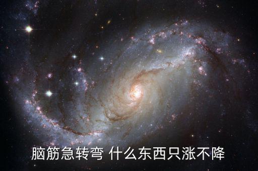 腦筋急轉彎 什么東西只漲不降