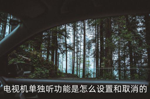 tcl電視單獨(dú)聽(tīng)什么意思，電視機(jī)單獨(dú)聽(tīng)功能是怎么設(shè)置和取消的