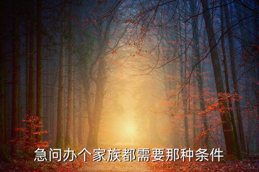 注冊(cè)家族辦公室需要什么資質(zhì)，急問(wèn)辦個(gè)家族都需要那種條件