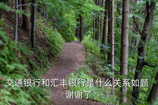 交通銀行和匯豐銀行什么關系，請問 交通銀行與匯豐銀行在業(yè)務上有什么關系嗎