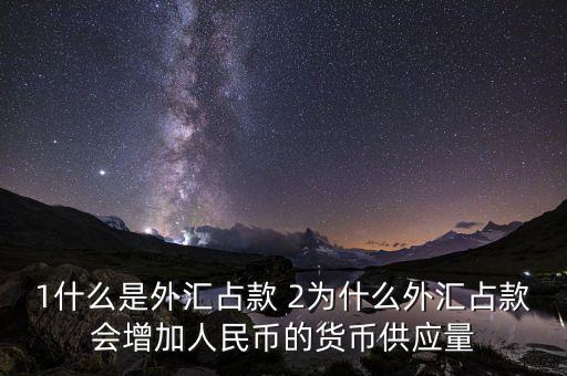 為什么外匯占款主渠道，為什么說中國的基礎(chǔ)貨幣主要通過外匯占款形成