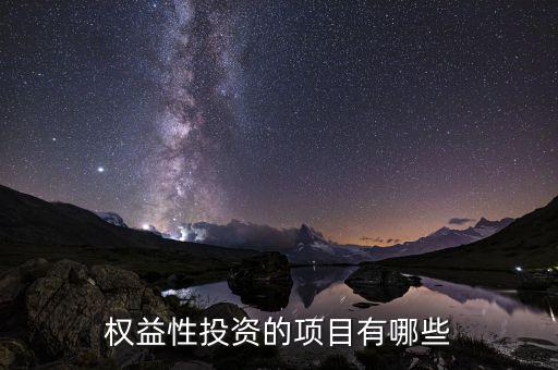權(quán)益資金對(duì)項(xiàng)目有什么影響，權(quán)益性投資的項(xiàng)目有哪些