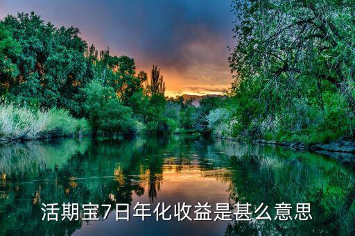 活期寶七日年化是什么意思，活期寶7日年化收益是甚么意思