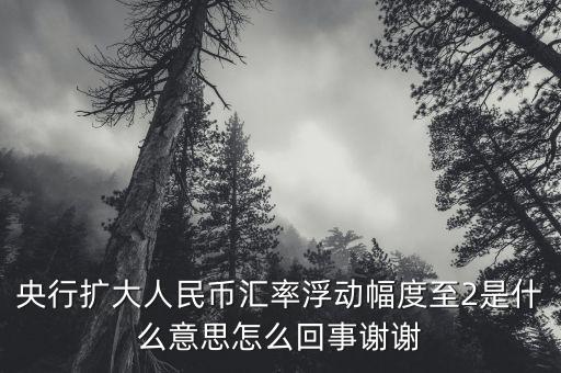 什么叫匯率擴大，擴大人民幣對美元匯率浮動幅度是什么意思是否是以后人民幣兌換