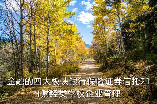 金融四大板塊是什么，金融一個(gè)有幾大板塊