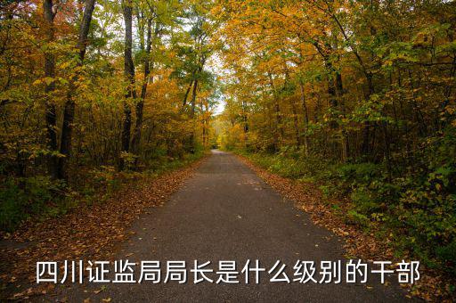 證監(jiān)會主席是什么級別，四川證監(jiān)局局長是什么級別的干部