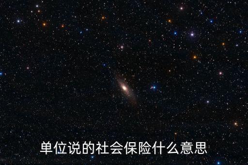 單位社保是什么，單位說的社會(huì)保險(xiǎn)什么意思