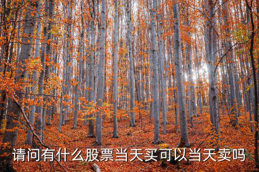 什么股票可以當(dāng)天賣出，請(qǐng)問有什么股票當(dāng)天買可以當(dāng)天賣嗎