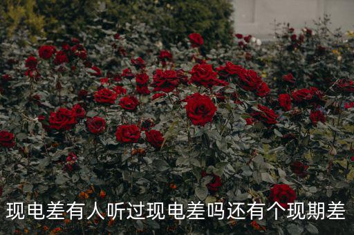 什么是現(xiàn)期差，現(xiàn)電差有人聽過現(xiàn)電差嗎還有個(gè)現(xiàn)期差