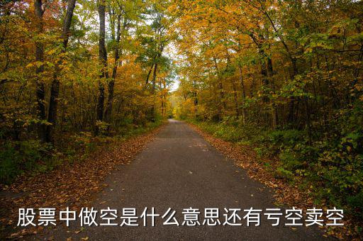 股票虧空什么意思，股票中做空是什么意思還有虧空賣空