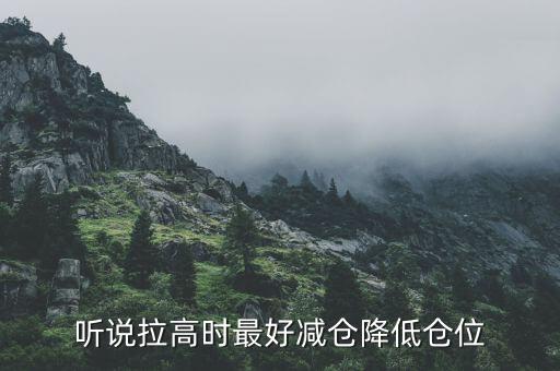 降低倉位是什么意思，要利用反彈機(jī)會(huì)降低倉位這是什么意思啊