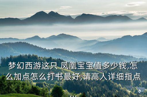 夢幻西游這只 鳳凰寶寶值多少錢,怎么加點(diǎn)怎么打書最好,請(qǐng)高人詳細(xì)指點(diǎn)...